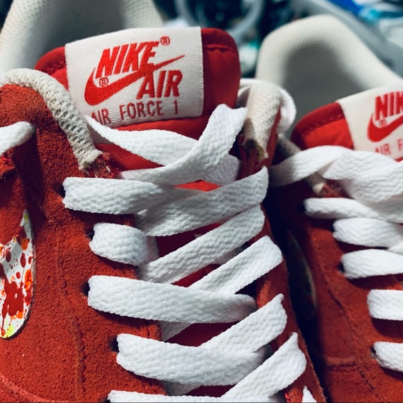 SOLD Nike Air Force One Red Suede - Picture 5 of 11